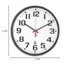 AbilityOne - NSN5573148 - Self-Set Wall Clock Plastic Slimline Frame - 12.75 in Diameter - Black Case/White Face view 2