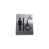 AUA SIGNALETIQUE - Plaque Alu Bross Vestiaires Personnel Hommes - 200x200 mm view 1