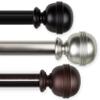 A&F Rod Dcor - Pommel 1.5" Non-telescoping Curtain Rod 23ft - Cocoa view 1