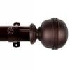 A&F Rod Dcor - Pommel 1.5" Non-telescoping Curtain Rod 23ft - Cocoa view 2