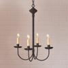 Irvin's Country Tinware 4-Arm Grandview Chandelier with Ecru Sleeves view 2
