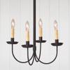 Irvin's Country Tinware 4-Arm Grandview Chandelier with Ecru Sleeves view 4