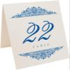 Paisley Wedding Table Numbers (Select Color/Quantity), Champagne, Royal Blue, 1-80, Double Sided, Tent or Use in a Stand, Great for Parties & Restaurants - Made in the USA view 2