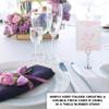 Peacock Flourish Wedding Table Numbers (Select Color/Quantity), Champagne, Pink, 1-80, Double Sided, Tent or Use in a Stand, Great for Parties & Restaurants - Made in the USA view 3