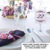 Paisley Wedding Table Numbers (Select Color/Quantity), Champagne, Eggplant, 1-80, Double Sided, Tent or Use in a Stand, Great for Parties & Restaurants - Made in the USA view 3