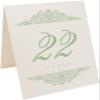 Paisley Wedding Table Numbers (Select Color/Quantity), Champagne, Sage, 1-90, Double Sided, Tent or Use in a Stand, Great for Parties & Restaurants - Made in the USA view 2