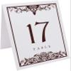Scottish Thistle Wedding Table Numbers (Select Color/Quantity), White, Chocolate, 1-80, Double Sided, Tent or Use in a Stand, Great for Parties & Restaurants view 2