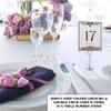Scottish Thistle Wedding Table Numbers (Select Color/Quantity), White, Chocolate, 1-80, Double Sided, Tent or Use in a Stand, Great for Parties & Restaurants view 3