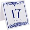 Scottish Thistle Wedding Table Numbers (Select Color/Quantity), White, Navy, 1-80, Double Sided, Tent or Use in a Stand, Great for Parties & Restaurants - Made in the USA view 2