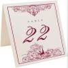 Peacock Flourish Wedding Table Numbers (Select Color/Quantity), Champagne, Burgundy, 1-80, Double Sided, Tent or Use in a Stand, Great for Parties & Restaurants - Made in the USA view 2
