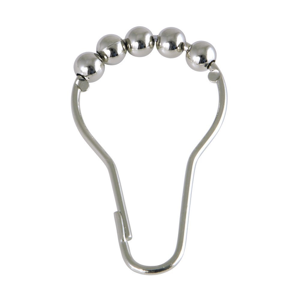 Kingston Brass SRCR126 Roller Ball Shower Curtain Rings (12 Pieces/Set) in Polished Nickel