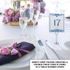 Scottish Thistle Wedding Table Numbers (Select Color/Quantity), White, Royal Blue, 1-80, Double Sided, Tent or Use in a Stand, Great for Parties & Restaurants view 3