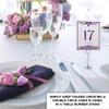Scottish Thistle Wedding Table Numbers (Select Color/Quantity), White, Eggplant, 1-80, Double Sided, Tent or Use in a Stand, Great for Parties & Restaurants view 3