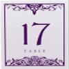 Scottish Thistle Wedding Table Numbers (Select Color/Quantity), White, Eggplant, 1-80, Double Sided, Tent or Use in a Stand, Great for Parties & Restaurants view 4