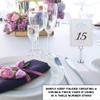 Linked Hearts and Border Wedding Table Numbers (Select Color/Quantity), White, Light Blue, 1-80, Double Sided, Tent or Use in a Stand, Great for Parties & Restaurants view 3