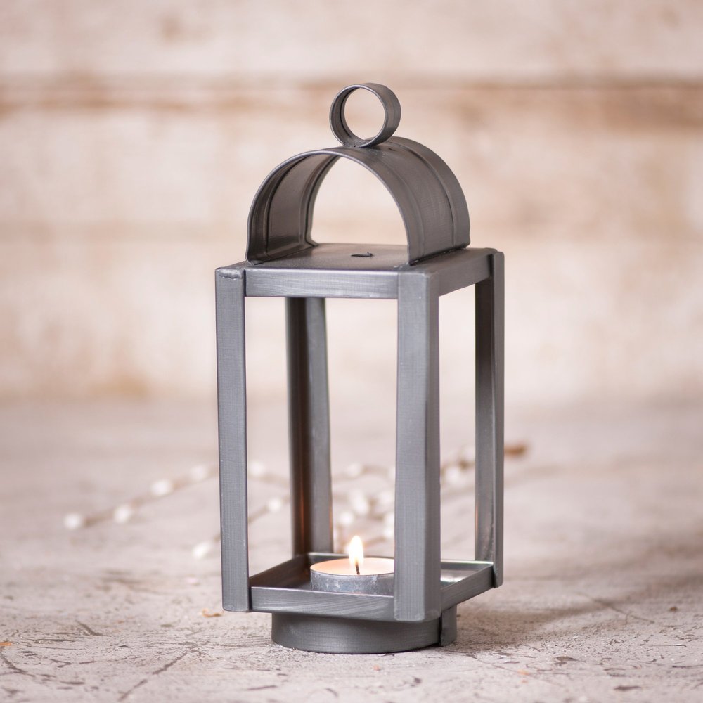Irvin's Country Tinware 8-Inch Cape Cod Mini Lantern in Antique Tin