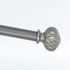 Meriville 1-Inch Diameter Single Window Treatment Curtain Rod, Castani Finial, 48-inch to 84-inch Adjustable, Gunmetal view 4