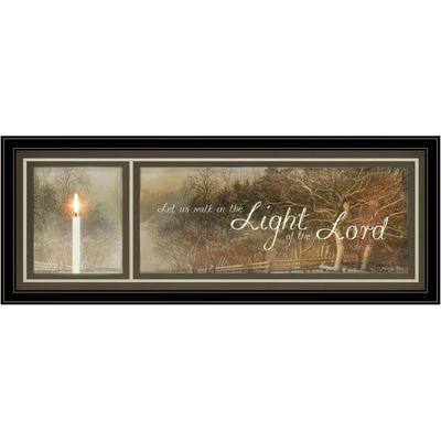 Trendy Decor4U Walk in The Light by Robin-Lee Vieira Printed Wall Art, 39 Inch x 15 Inch, Earthtone