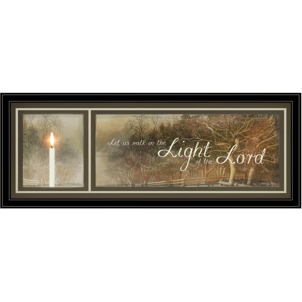Trendy Decor4U Walk in The Light by Robin-Lee Vieira Printed Wall Art, 39 Inch x 15 Inch, Earthtone