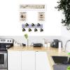 Trendy Decor4U Kitchen Collection IV 4-Piece Vignette with 7-Peg Mug Rack by Millwork Engineering Printed Wall Art, 32 Inch x 10 Inch, Earthtone view 2