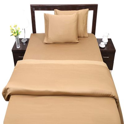 34X75 Inch Bunk Size Sheet Set, 100% Long Staple Cotton Sheets Set, with Deep Pocket fit Upto 15 Inch (Taupe Solid, 34X75 Inch Bunk 100% Cotton Sheet Sets)