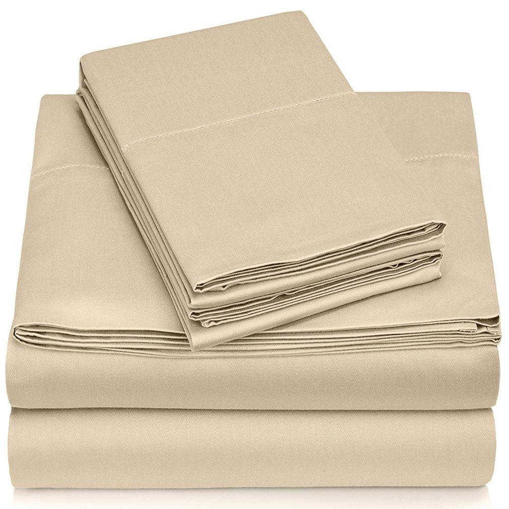 30X80 Inch RV Bunk Size Sheet Set, 100% Long Staple Cotton Sheets Set, with Deep Pocket fit Upto 15 Inch (Taupe Solid, 30X80 Inch RV Bunk 100% Cotton Sheet Sets)