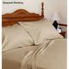 58X80 Inch RV Full -XL Size Sheet Set, 100% Long Staple Cotton Sheets Set, with Deep Pocket fit Upto 15 Inch (Taupe Stripe, 58X80 Inch RV Full -XL 100% Cotton Sheet Sets) view 2