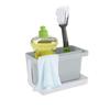 axentia 130669 Caddy Sink Organiser for Kitchen, Plastic, Grey/White, Approx. 20 x 12 x 11 cm view 2