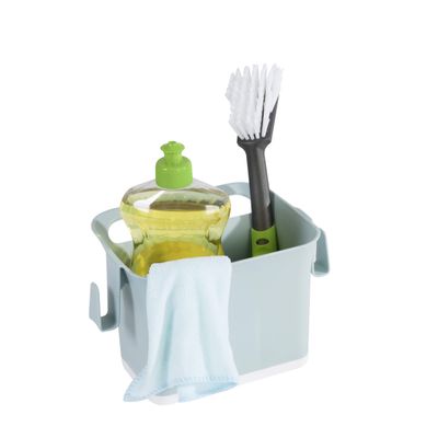 Axentia Caddy Organiser Kitchen Sink Organiser Plastic Grey/White, Approx. 22 x 13 x 14 cm