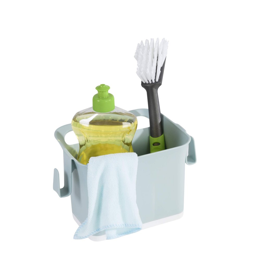 Axentia Caddy Organiser Kitchen Sink Organiser Plastic Grey/White, Approx. 22 x 13 x 14 cm