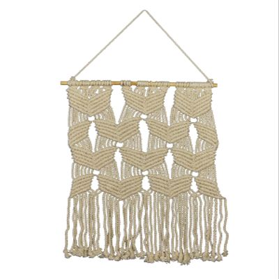 Habitat Dcor Mayco Beaded Macrame Wall Hanging, Natural Rope