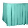 Ultimate Textile Pleat Polyester Fabric Table Skirt - Machine Washable Flame Resistant with Clips for Events, Weddings & Trade Shows, Cut & Sewn in Paterson, NJ - Caribbean, 17' Box Pleat view 1
