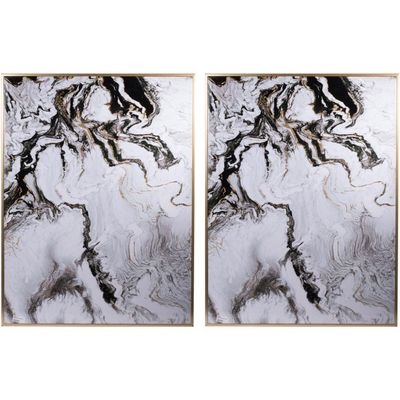 A&B Home Group DF43495-DS S/2 Wall Art, Black