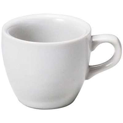 Yamashita Kogei 15053690 Cup Saucer, White, 3.3 x 2.9 inches (8.5 x 7.3 cm), 7.1 fl oz (200 cc), White Thick Hotel Coffee Bowl Only