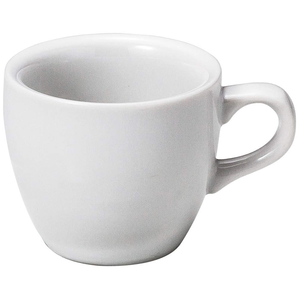 Yamashita Kogei 15053690 Cup Saucer, White, 3.3 x 2.9 inches (8.5 x 7.3 cm), 7.1 fl oz (200 cc), White Thick Hotel Coffee Bowl Only