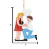 3D Personalized Engagement Ornament 2025 | Custom Name & Year | She Said Yes We are Engaged Couple Diamond Ring Our First Christmas, Xmas Tree Decoration Keepsake for Bride to Be Proposal Memory Gift view 2