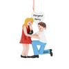 3D Personalized Engagement Ornament 2025 | Custom Name & Year | She Said Yes We are Engaged Couple Diamond Ring Our First Christmas, Xmas Tree Decoration Keepsake for Bride to Be Proposal Memory Gift view 3