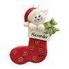 3D Stocking White Cat Ornament Personalized Beige Cat Ornaments for Christmas Tree 2025 - Personalized Pet Ornament Pet Christmas Ornaments - Unique Xmas Gifts for Kitten & Kitty Lovers Keepsake view 1