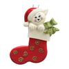 3D Stocking White Cat Ornament Personalized Beige Cat Ornaments for Christmas Tree 2025 - Personalized Pet Ornament Pet Christmas Ornaments - Unique Xmas Gifts for Kitten & Kitty Lovers Keepsake view 3