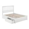 AFI Mission King Size Platform Bed with Footboard & Storage in White view 3
