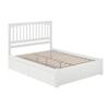 AFI Mission King Size Platform Bed with Footboard & Storage in White view 4