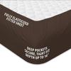 Flow's Linen Original 1200-THREAD Count Luxury Soft 100% Heavy Egyptian 4-PCs Sheet Set Full XL Size Fits Up to 14-15 Inches Pockets Depth (Solid, Chocolate) view 2