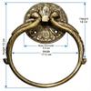 7.5" Inches - Brass Hand Towel Hanger Holder | Hand Towel Hanger Holder | Towel Holder for Bathroom in Twin Peacock Design view 3