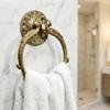 7.5" Inches - Brass Hand Towel Hanger Holder | Hand Towel Hanger Holder | Towel Holder for Bathroom in Twin Peacock Design view 4