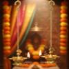 eSplanade - Krishna Wall Hanging Brass Diya with Bells | Oil Lamp | Home Decor | Diya, Deepak, Deepam (Peacock Diya Pair) view 2
