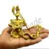 eSplanade - Krishna Wall Hanging Brass Diya with Bells | Oil Lamp | Home Decor | Diya, Deepak, Deepam (Peacock Diya Pair) view 4