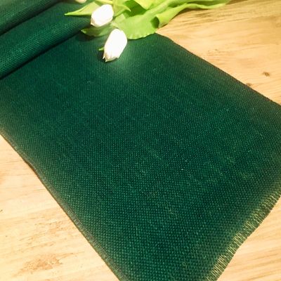 LushFabric Rustic Burlap Jute Table Runner - Wedding Jute Hessian Tablecloth Runners - 12 inches Wide(Petrol Green, 120 inches/304cm)