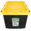 Durabilt 27 Gal. Plastic Storage Tote, Black/Yellow (Set of 4) view 1