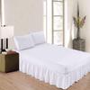 Sleepwell White Solid, King Size Ruffled Bed Skirt 18 Inch Drop Split Corner,100 Percent Pure Egyptian Cotton 400 Thread Count, Wrinkle & Fade Resistant view 2