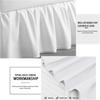 Sleepwell White Solid, King Size Ruffled Bed Skirt 18 Inch Drop Split Corner,100 Percent Pure Egyptian Cotton 400 Thread Count, Wrinkle & Fade Resistant view 3